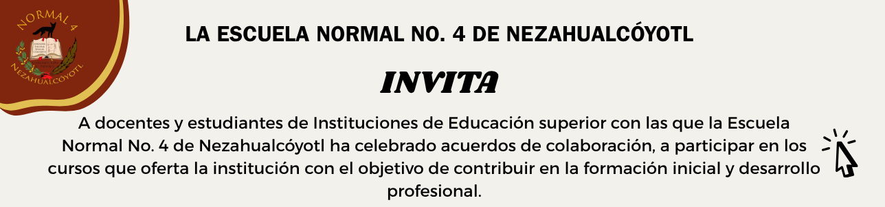 Convocatoria del Departamento de Desarrollo Docente y Formación Continua N4Neza